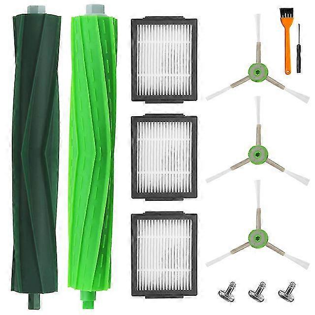 Replacement Parts for iRobot Roomba i3 i7 E5 j7 i4 i7+ i3+ i4+ i6 i6+ i8 i8+ E6 E7, E & I & j Series Vacuum Cleaner, Rubber Brushes & HEPA Filters Sid