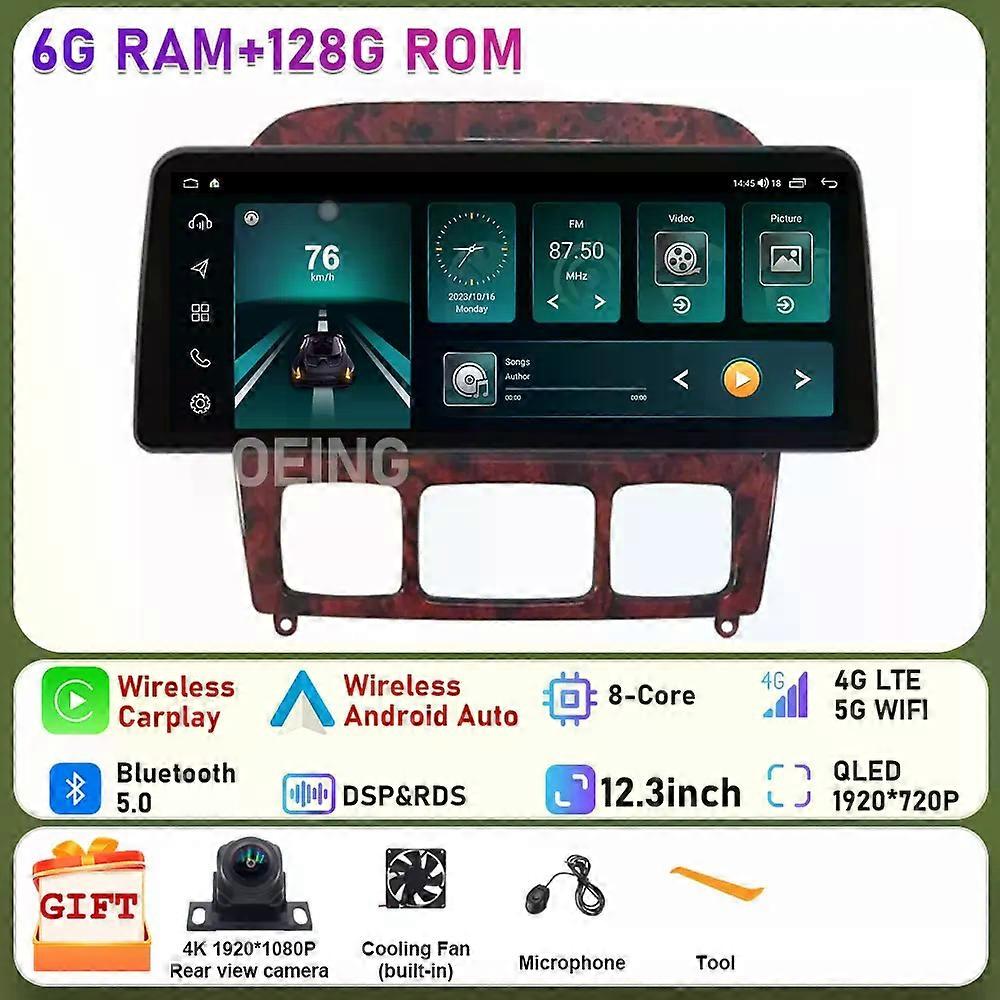 Qled Plus Screen 2din Android For Mercedes Benz S-class S Class W220 Vv220 1998 - 2005 Car Radio Multimedia Video Player Gps Cam