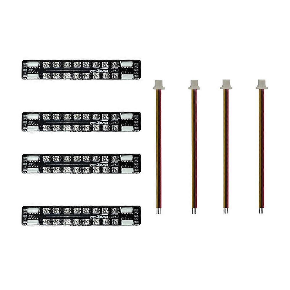 4PCS GEMFAN LED 08 / LED 20 5V Programmable Arm LED Strip Light / CU Controller Module 2-6S for DIY
