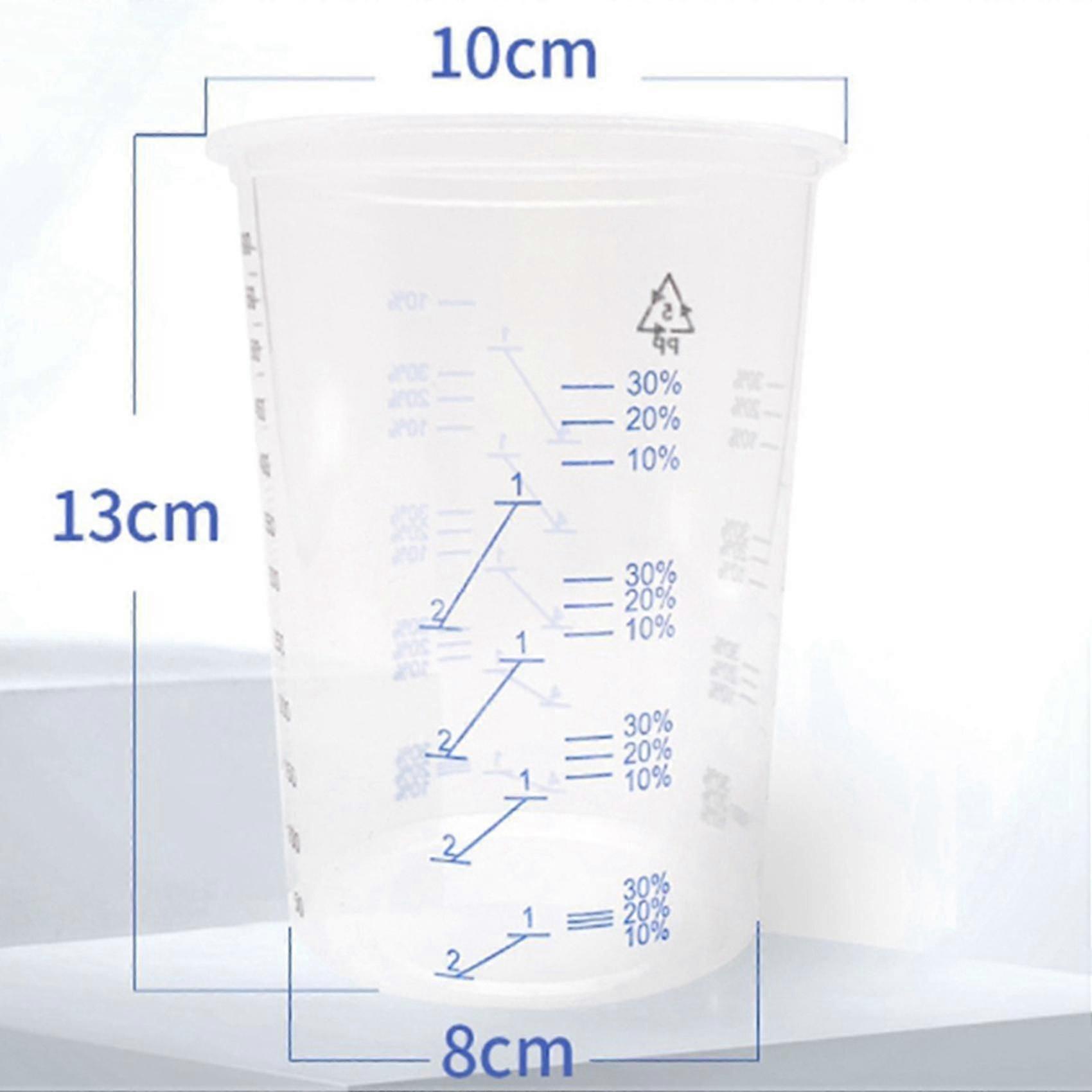 50 Plastic Paint Mixing Cups 600ml Mixing Container For Precise Mixing Of Paint And Liquid (random