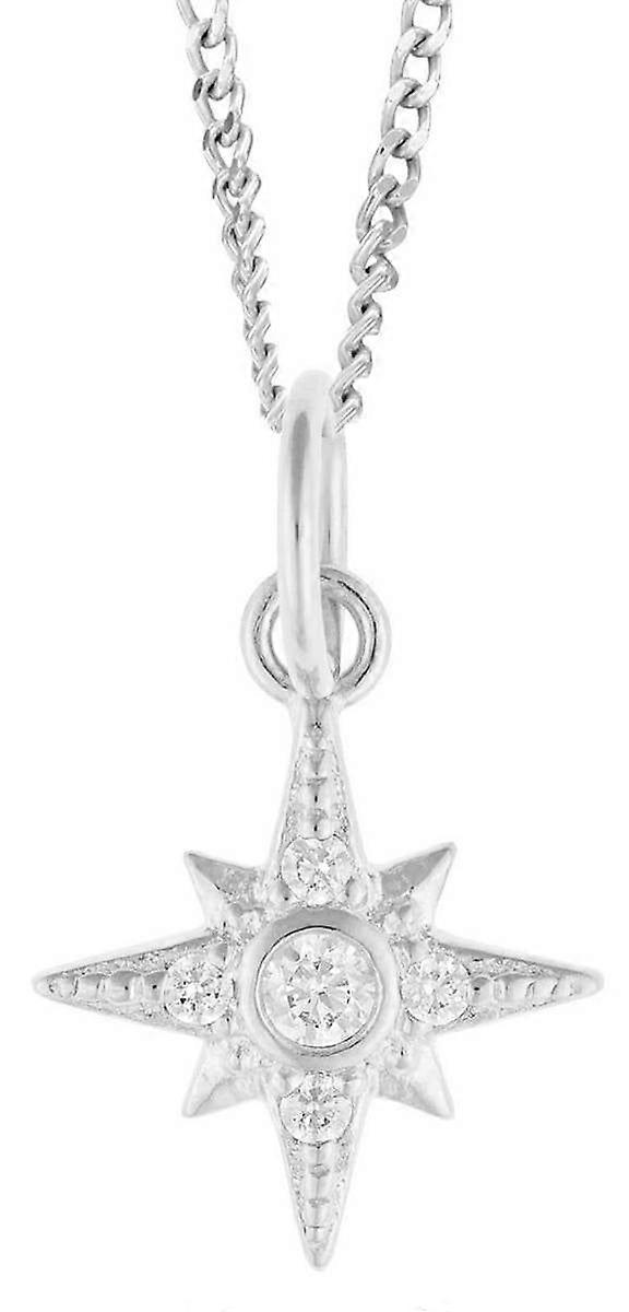 Beginnings Star Gemstone Pendant Charm - Silver