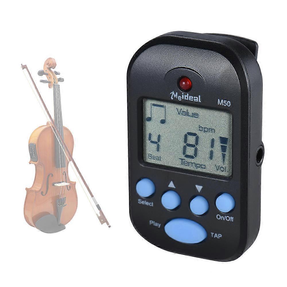 Lightweight & Mini Professional Clip on Digital Beat Metronome LCD Screen for Musical Instrument