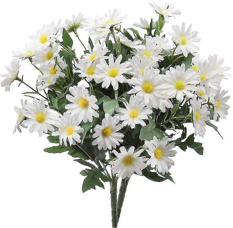 2 Bouquets Artificial Daisy Flowers Rural Style Colorfast