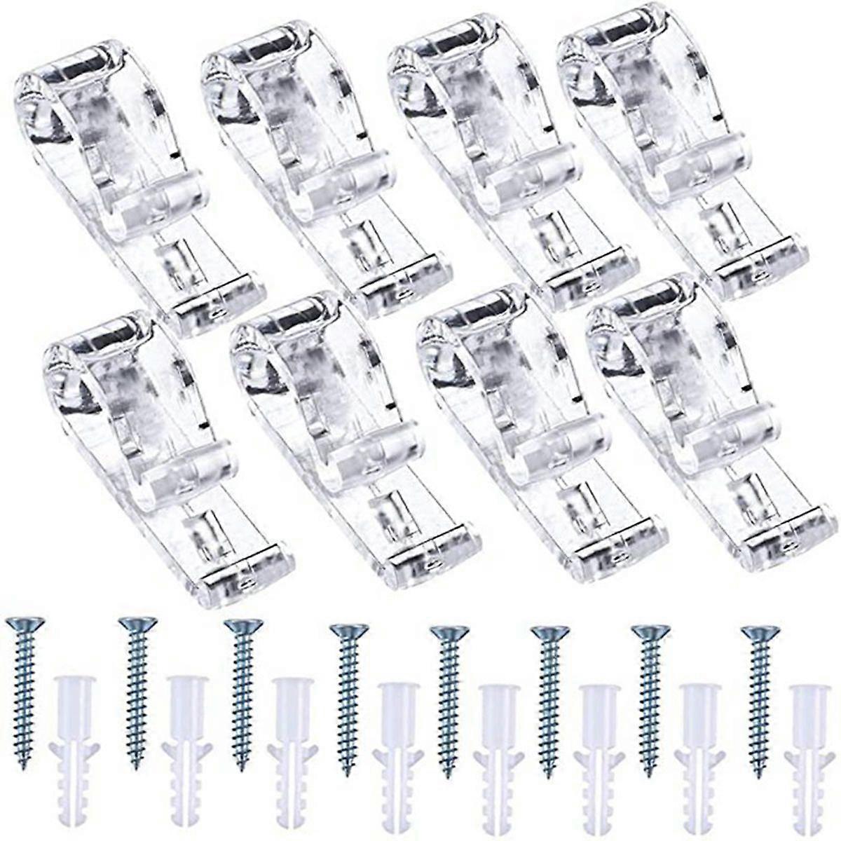 Roller Shade Clear Safety for Kid and pet Chain and Cord 8 Sets per Pack P-Shape Curtain Cord Holder Fixation Hook Bead Chain with Screws for Shades a