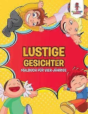 Lustige Gesichter Malbuch fr vierjhrige