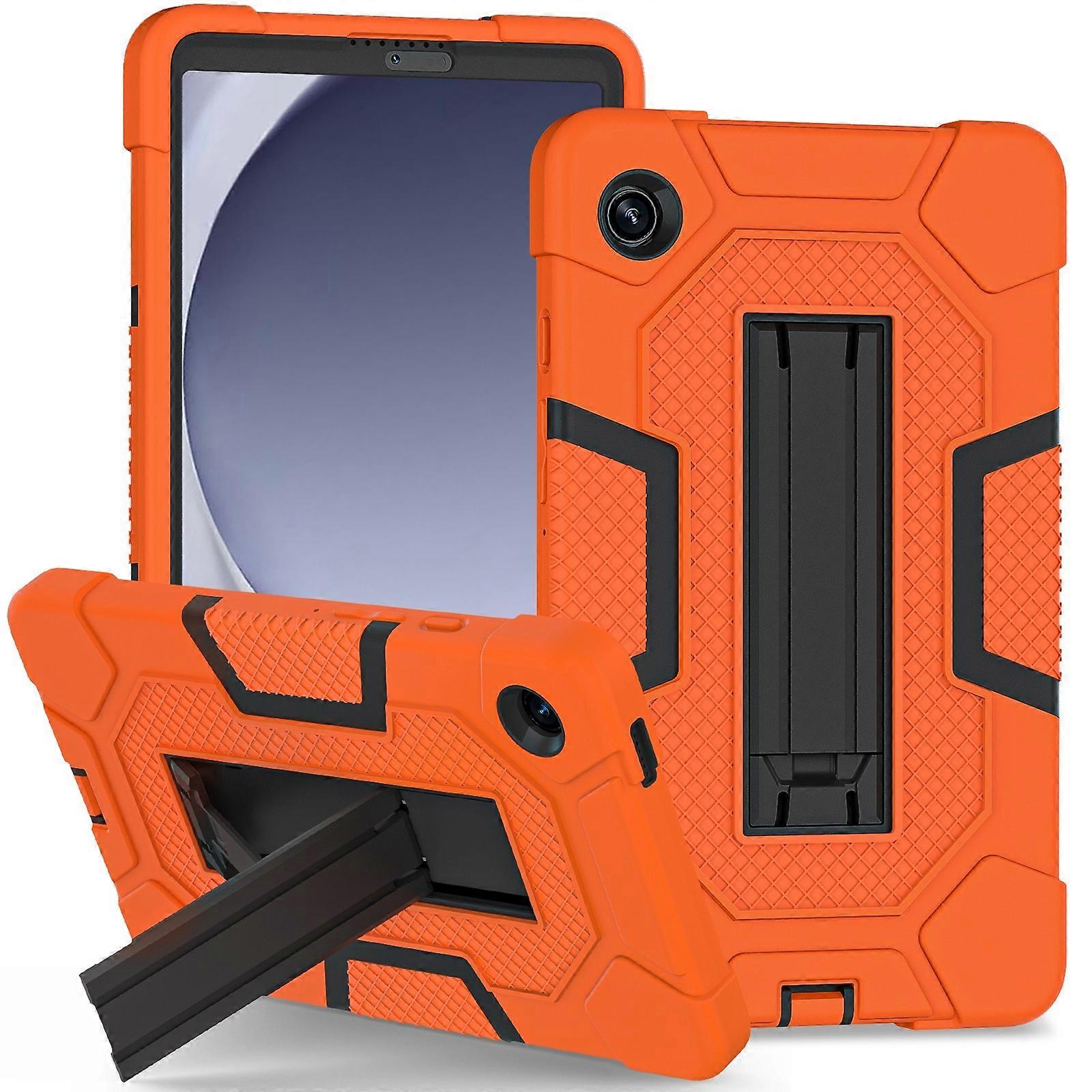 Contrast Color Robot Silicone Hybrid PC Tablet Case with Holder For Samsung Galaxy Tab A9 X115