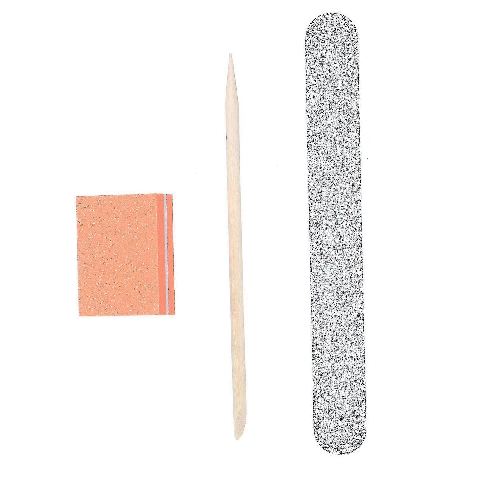 3pcs Manicure Tools Nail Polish Gel Remover Tools Kit With File Nail Sanding File Buffer Block Nail Tools