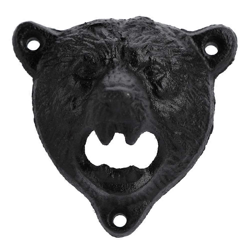 Cast Iron Bear Shape Wall Mounted Bottle Cap Opener, Kitchen Bar Tool