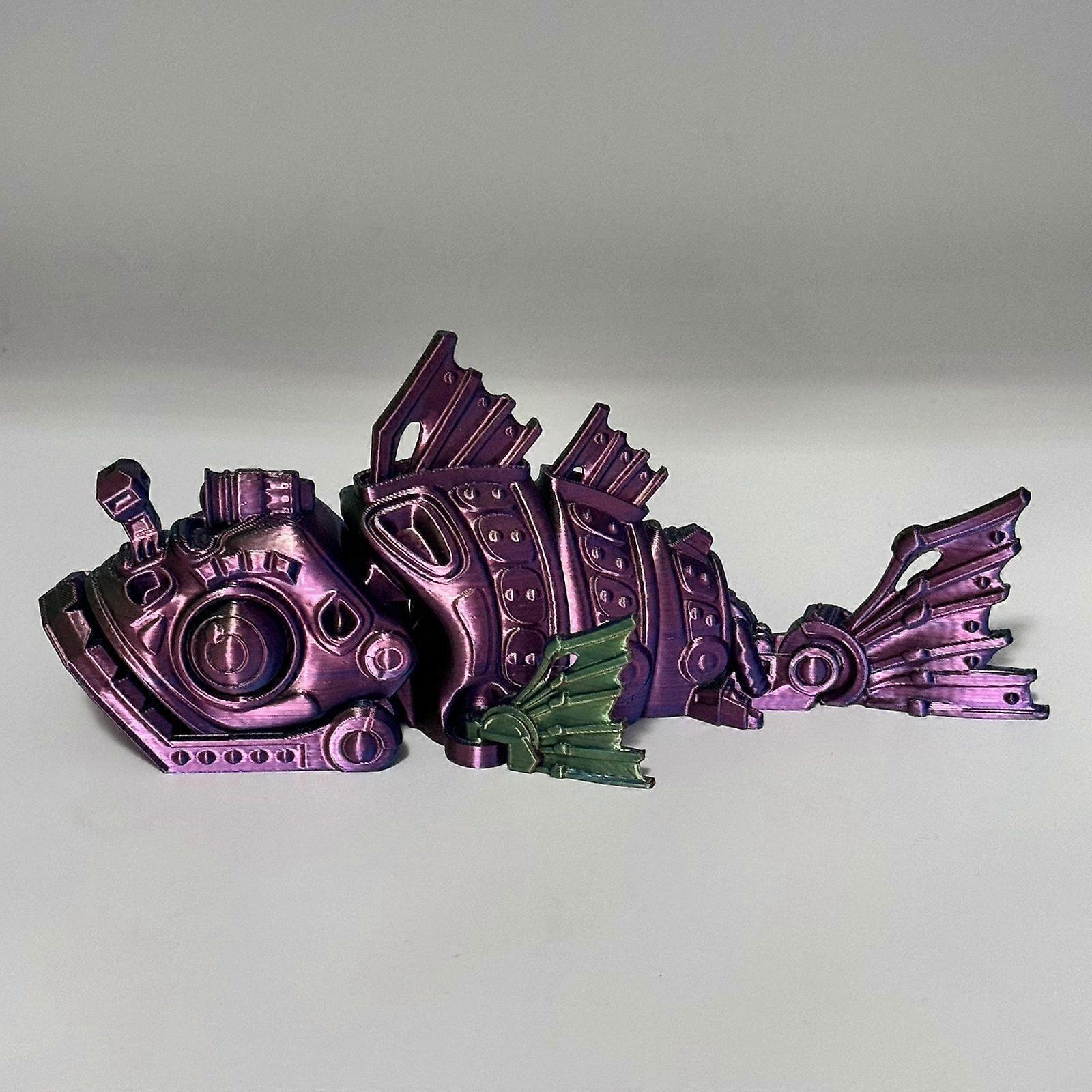 3 D Printed Movable Lantern Fish Simulation Toy Flye255613