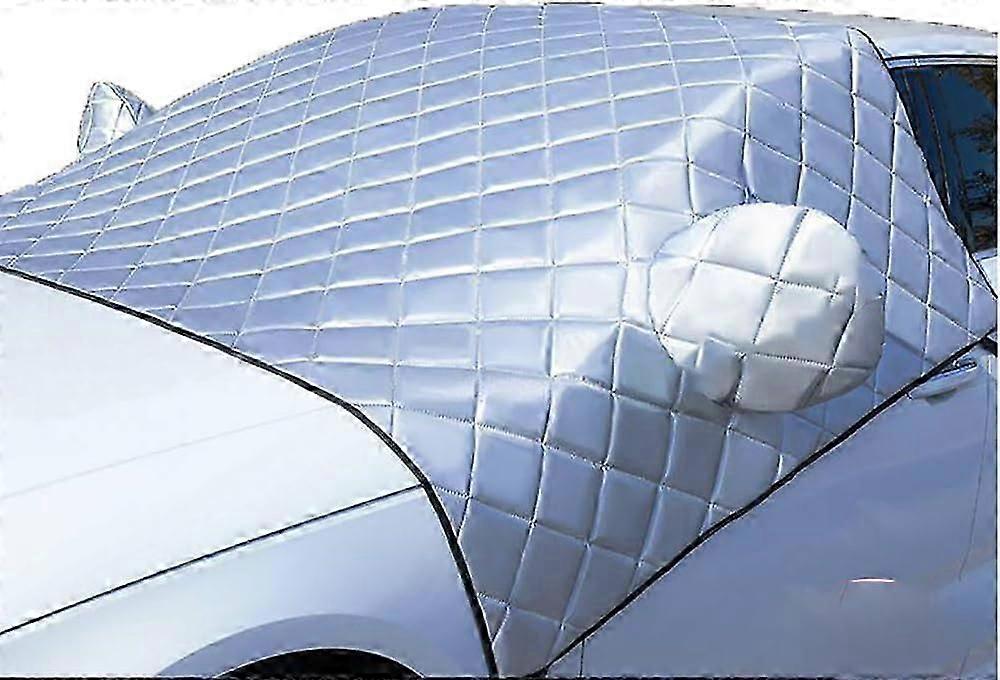 車のフロントガラススノーカバー、ジャガーXFスポーツブレーキ2018-2021超厚折りたたみ式磁気フロントガラスプロテクターカバーフロストアイススノープロテクター