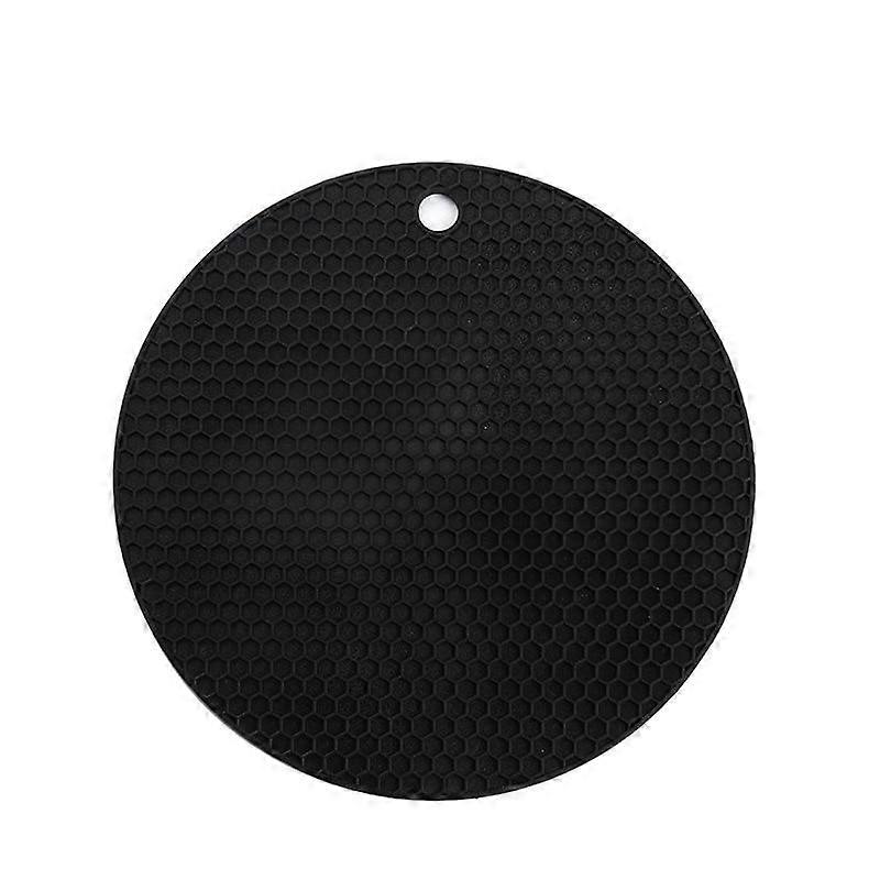 Round Silicone Mat with Heat-Resistant Honeycomb Design