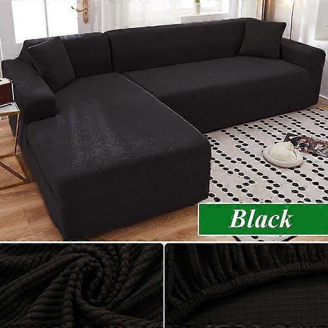 Sofa Cover For Living Room Thick Elastic Polar Fleece L -Shaped Corner Sofa Cover For Sofa Chaise Longue