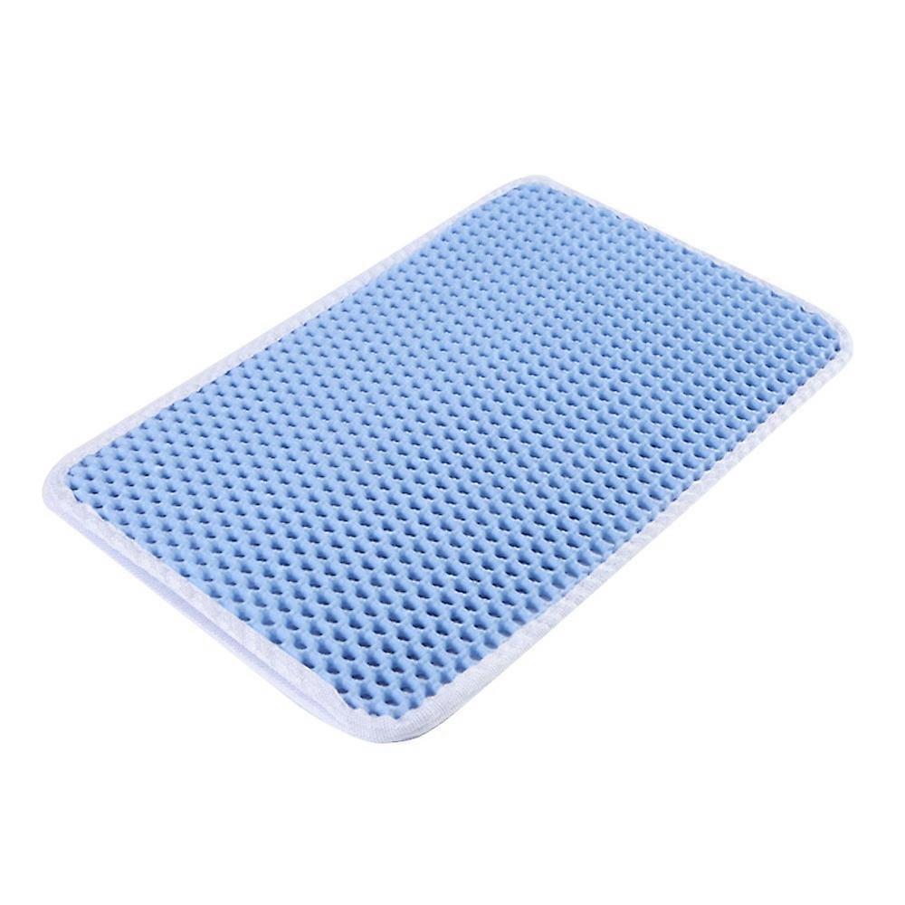 AS 45x30cm Double Layer Pet Cat Litter Mat Anti Splash Waterproof EVA Pad - Blue