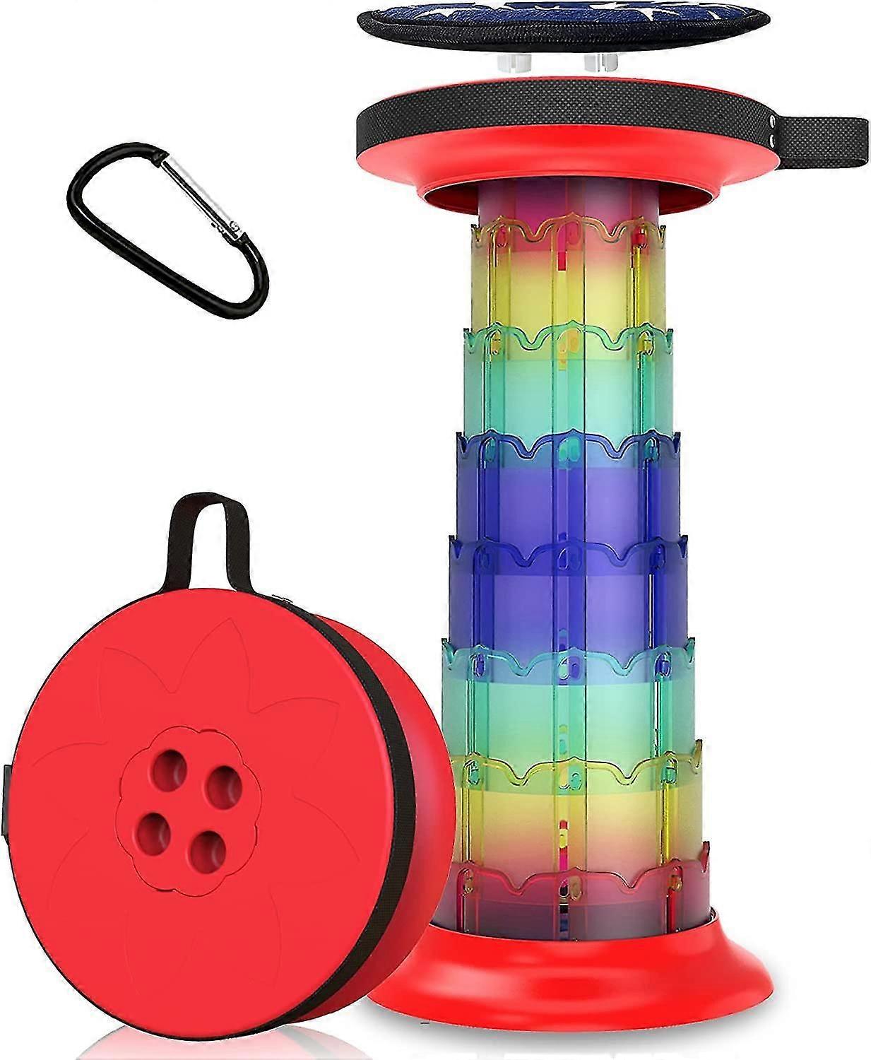 Rainbow Retractable Stool With Swivel Cushion