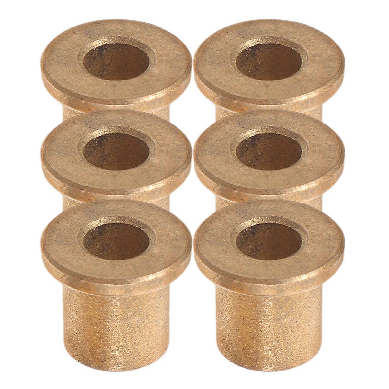 6pcs Copper Flanged Sleeve Bearings Wrapped Bushing Design For Industrial Equipment Ensures Secure Connection And Longevity