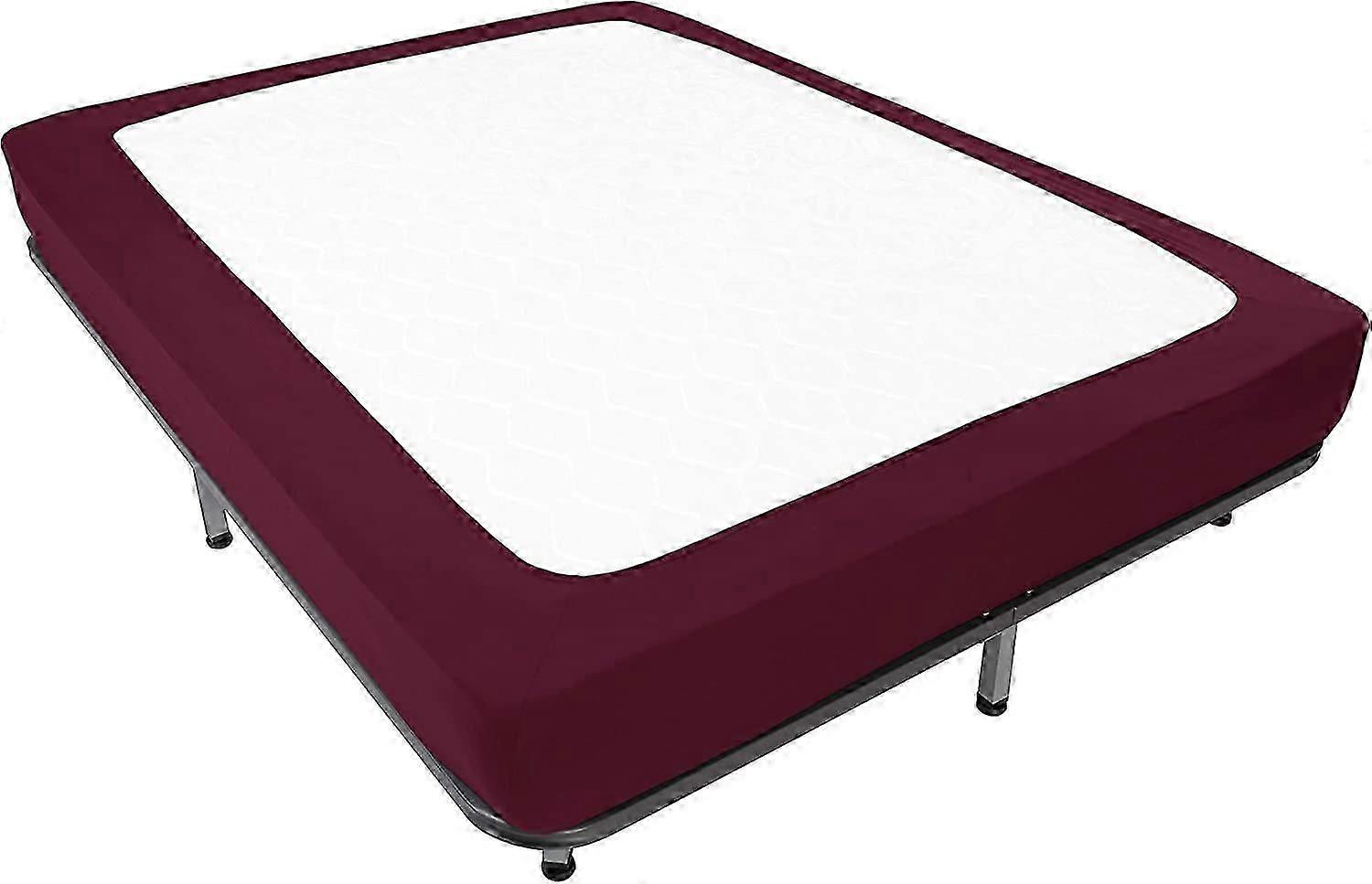 Box Spring Cover Twin Size - Jersey Knit & Stretchy Wrap Around 4 Sides. Alternative for Bed