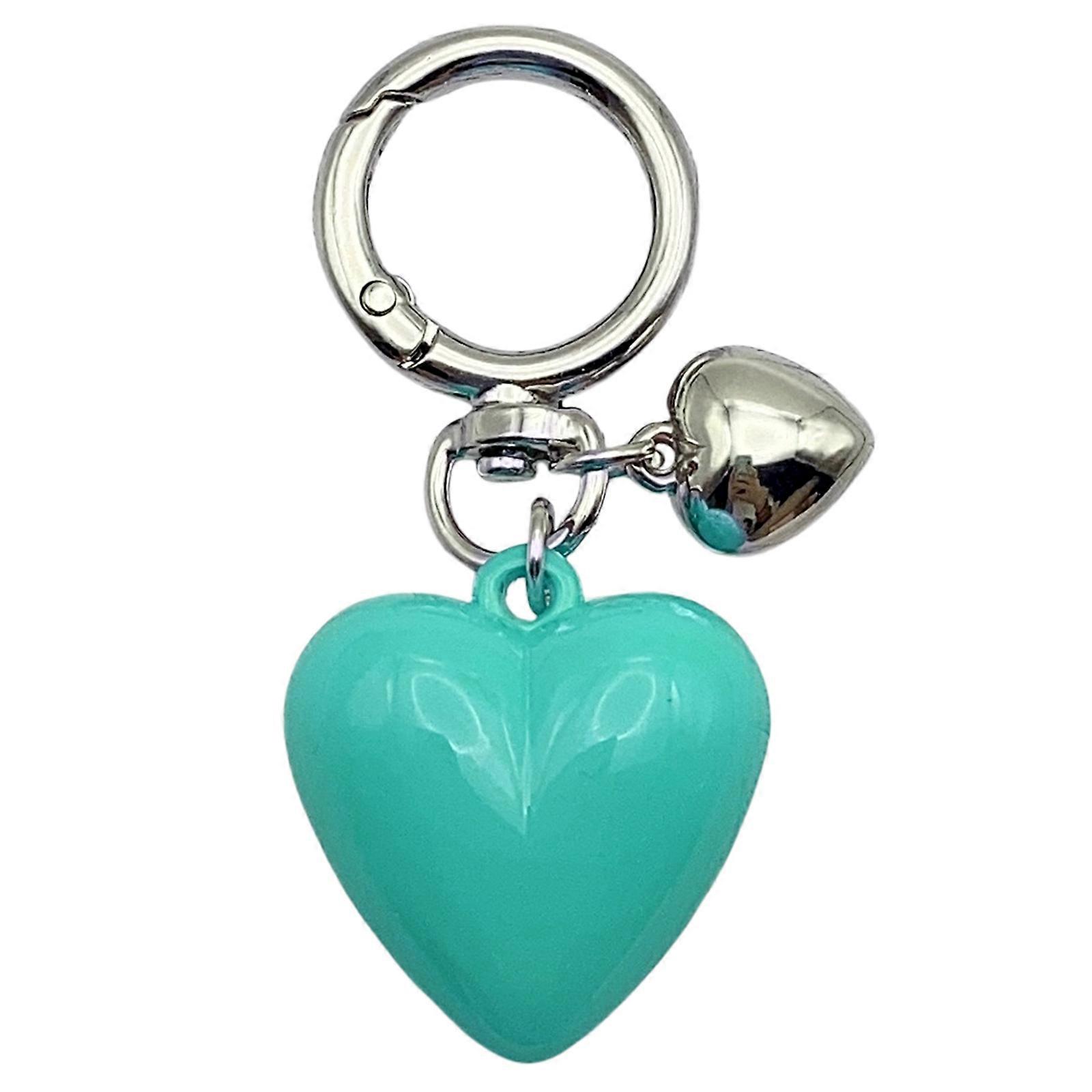 Large Heart Shape Resin Keychain Multifunctional Fashion Accessory Portable Key Ornament Present for Women and Couples Blue