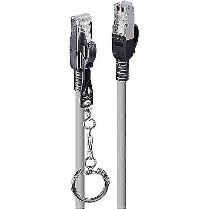 Cat.6A S/FTP LSZH Secure Network Cable, Grey, 1.5m