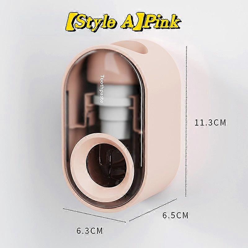 Automatic Dustproof Toothpaste Dispenser Wall Mount Holder Bathroom Accessories Set Toothpaste Squeezer LM