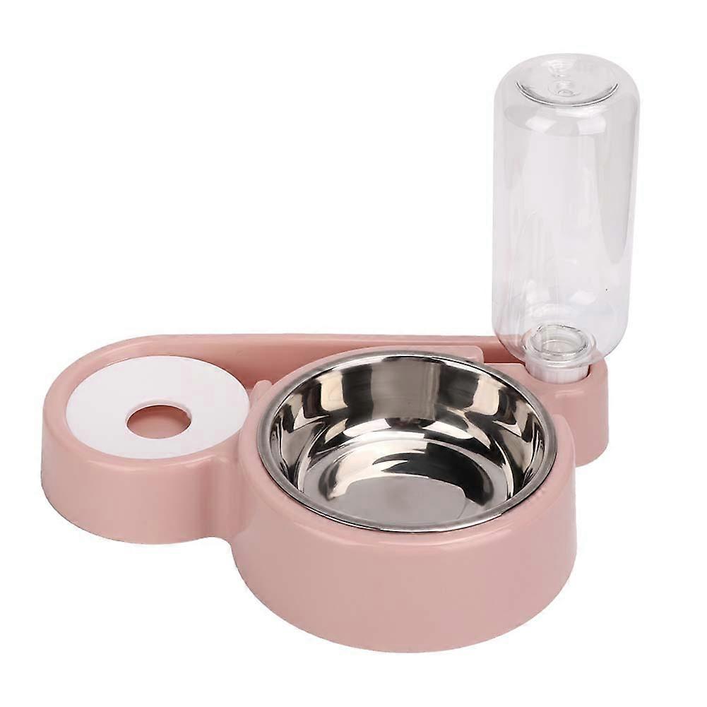 Automatic Pet Feeder Stainless Steel Double Bowls Food and Water Dispenser for Cats and Dogs, 2-in-1 Feeding Tool