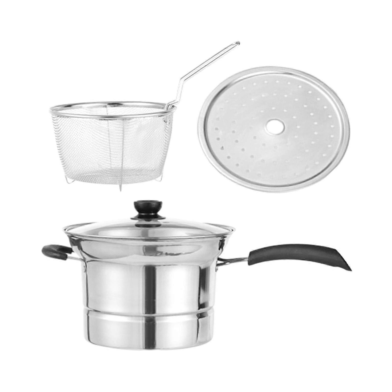 Deep Fryer with Filter Basket Multifunction Cooking Tool Kitchen Noodles Pot