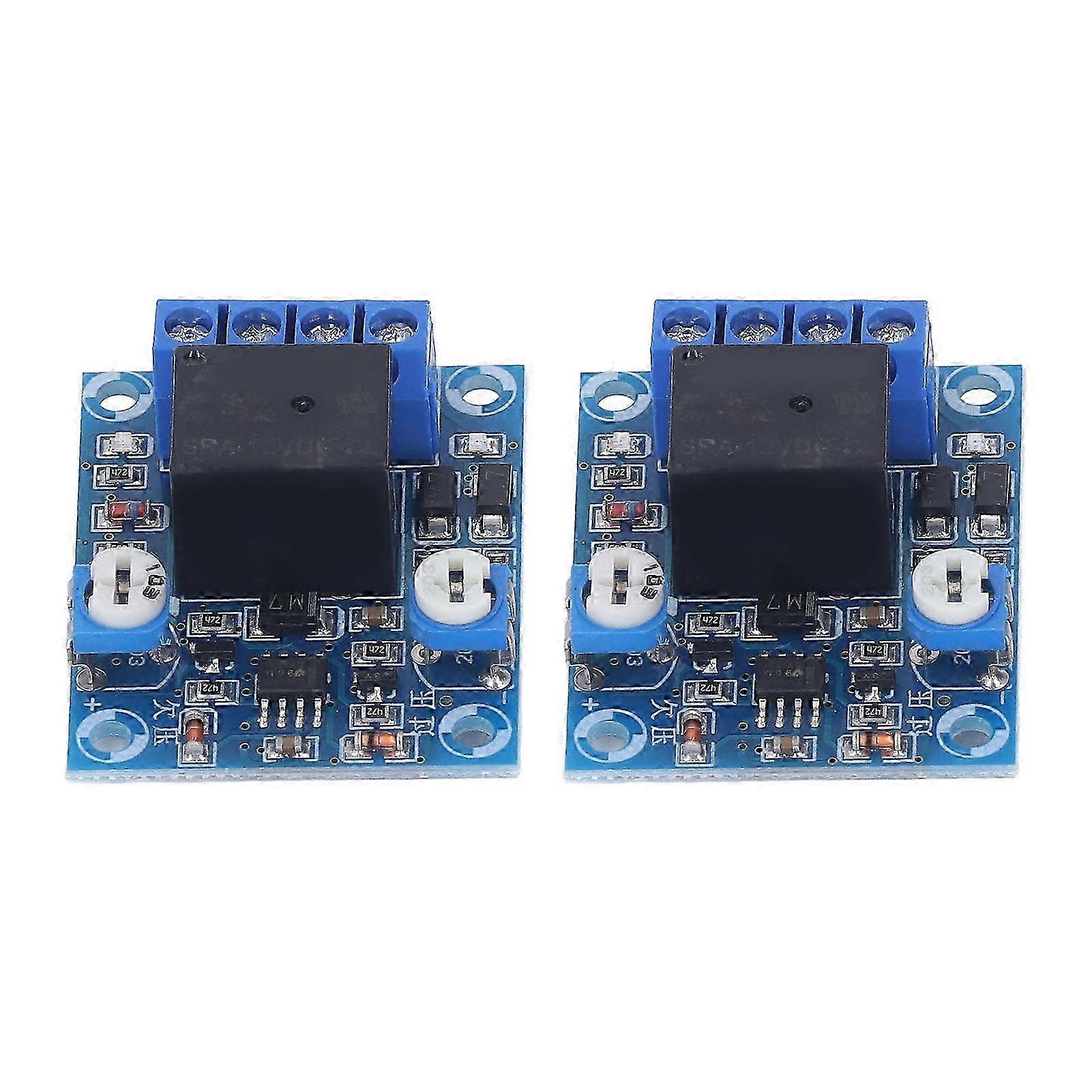 2PCS 12V Battery Undervoltage Control Board Power Off Protection Switch Module Knob Adjustment