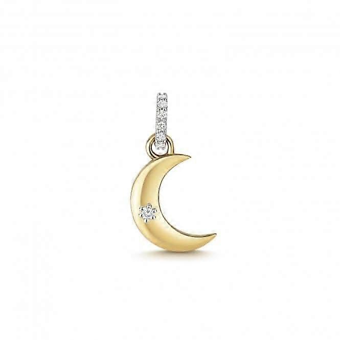 Diamond Jewellery 9ct Gold Diamond Moon Pendant PD184