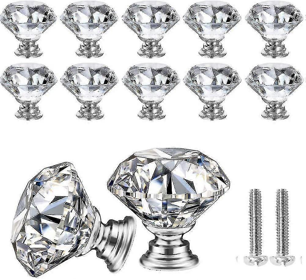 10 Pieces Drawer Knobs, Dresser Furniture Knobs Crystal Cabinet Knobs