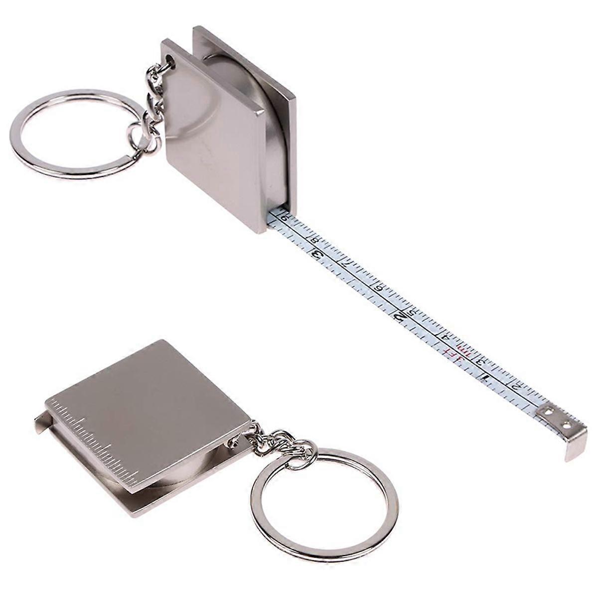 2 Pack Retractable Tape Measure Keychain,Pockets 100cm