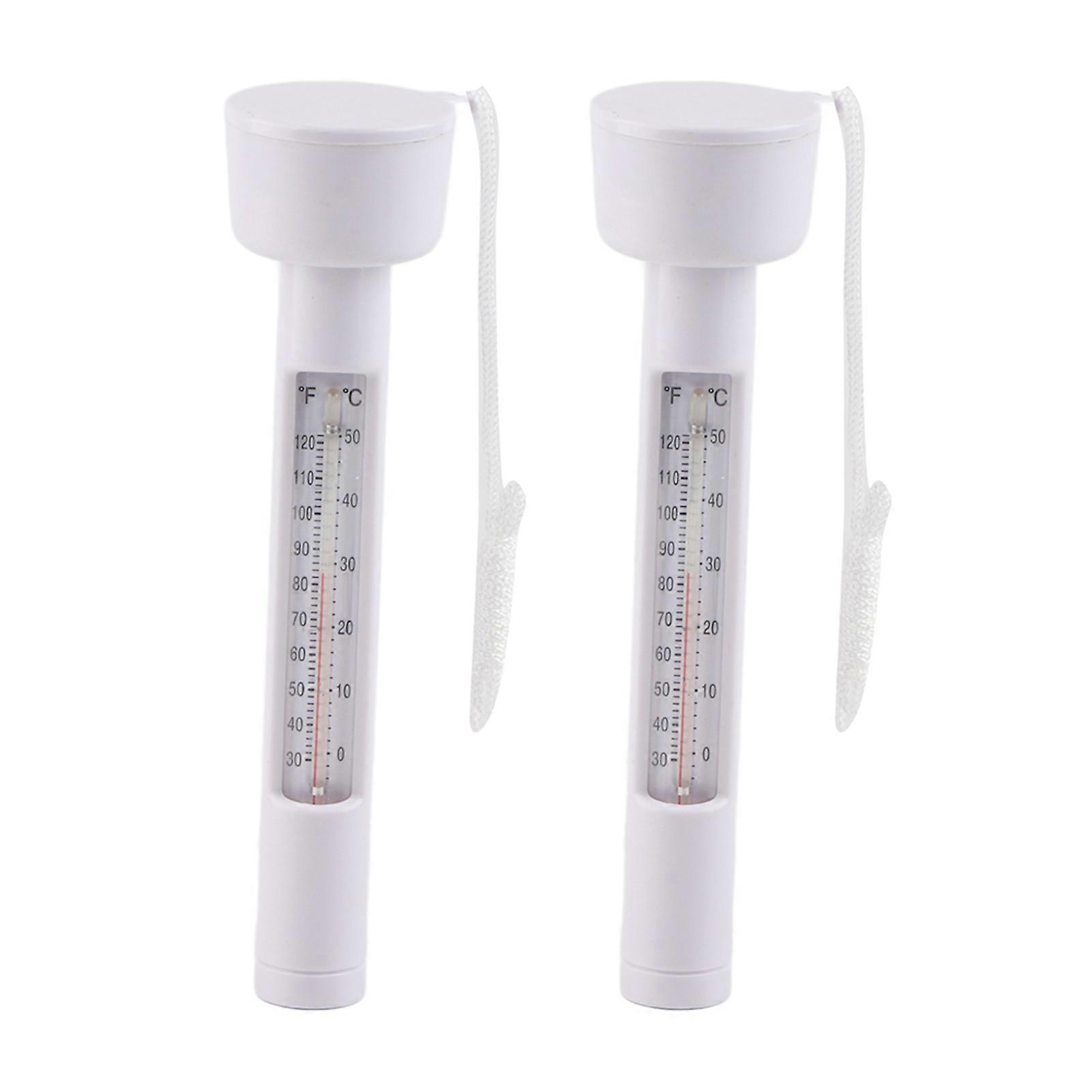 2PCS High Quality Compact Lightweight Swimming Pool Water Temperature Meter Float Thermometer