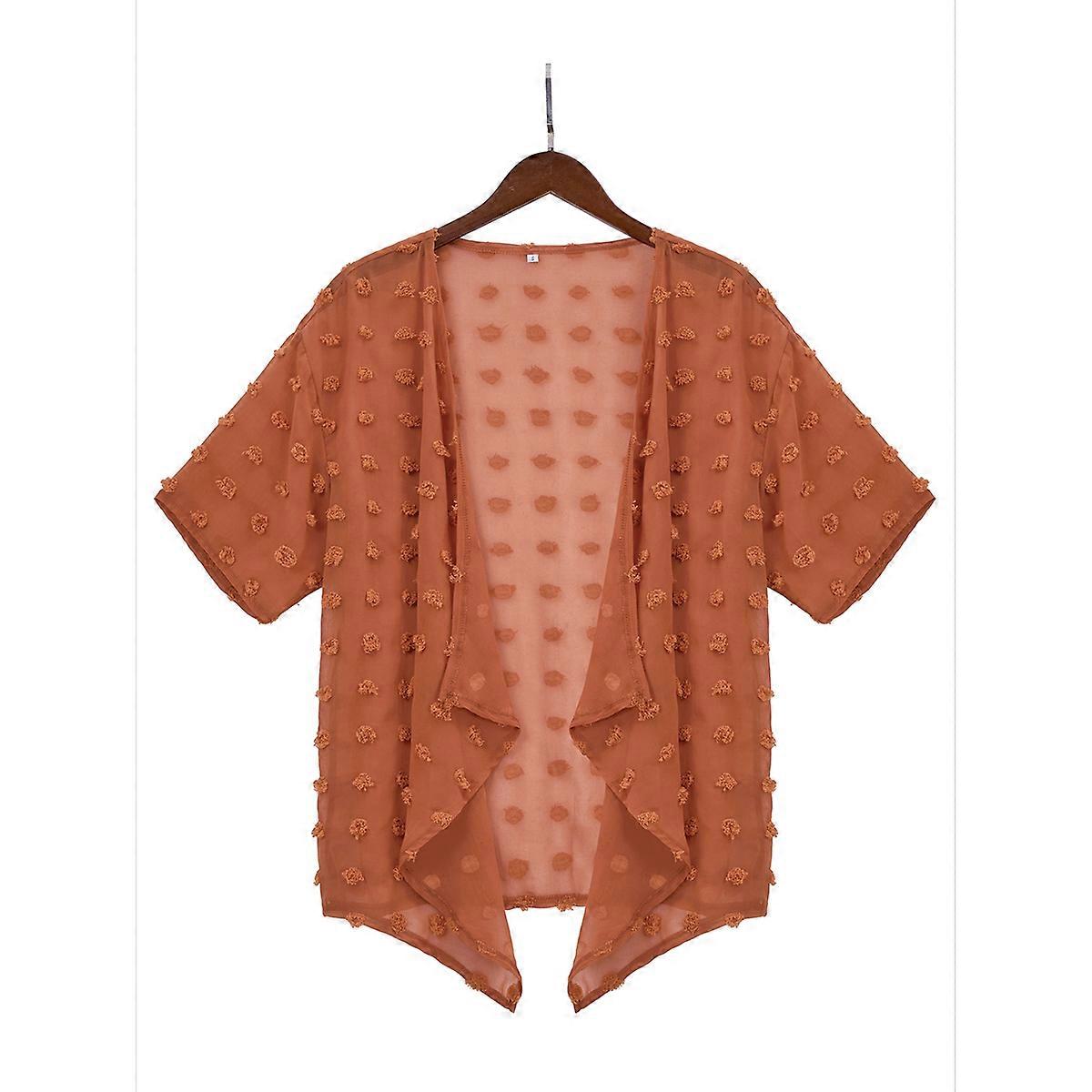 Cardigan for Women 3/4 Sleeve Cardigan Caramel S
