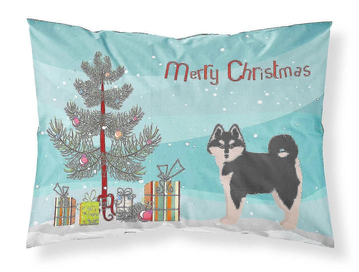 carolines Treasures  Ck3861pillowcase Pomsky #1 Christmas Tree Fabric Standard P