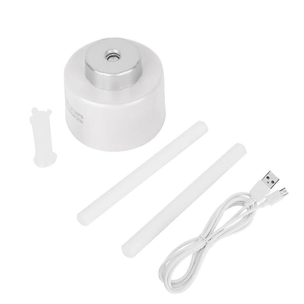 USB Portable Mini Water Bottle Caps Humidifier Aroma Air Diffuser Mist Maker(White)