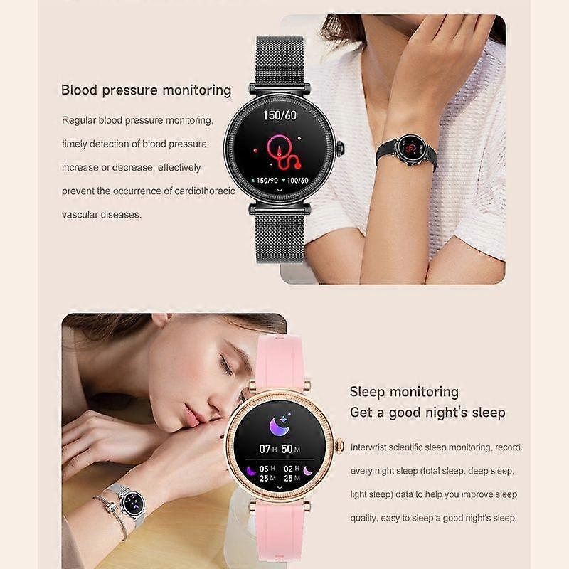 Smartwatch 1.27 inches Bluetooth call 100+ sports modes health monitoring - Black