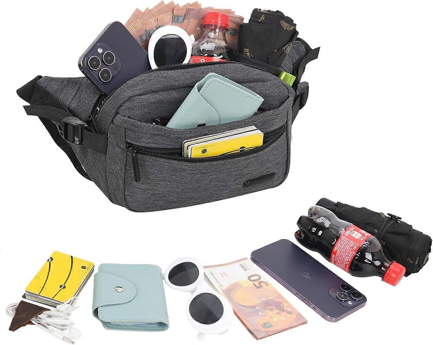 Unisex fanny pack with multiple layers