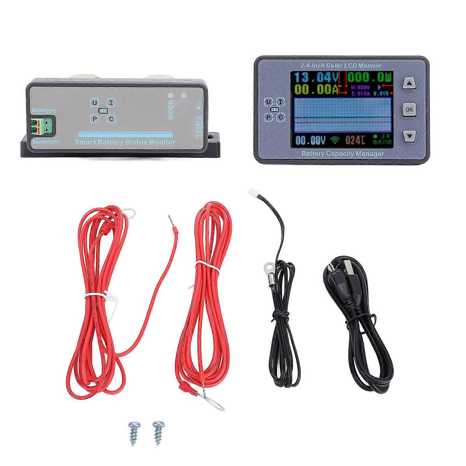 Smart Monitor High Accuracy 2.4in Color Display BT Voltmeter for Acid Lithium Ion Ni Metal Hybrid Battery