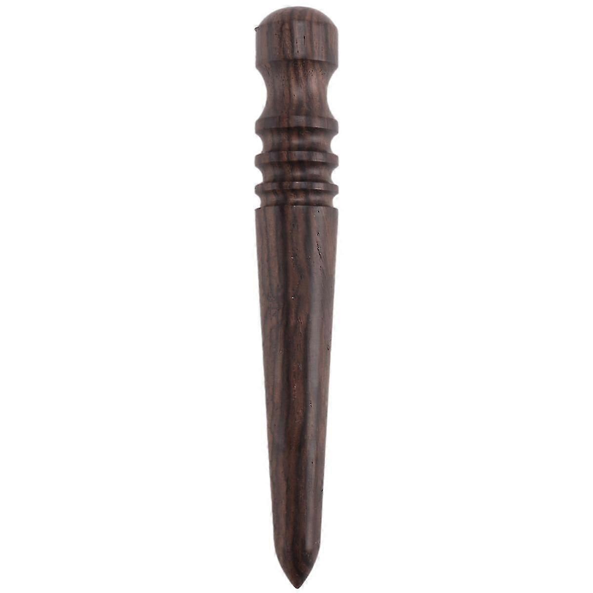 Wooden Leather Burnisher Tool - Tapered Edge Slicker Features 4 Grooves for Burnishing of Various Leather Thicknesses