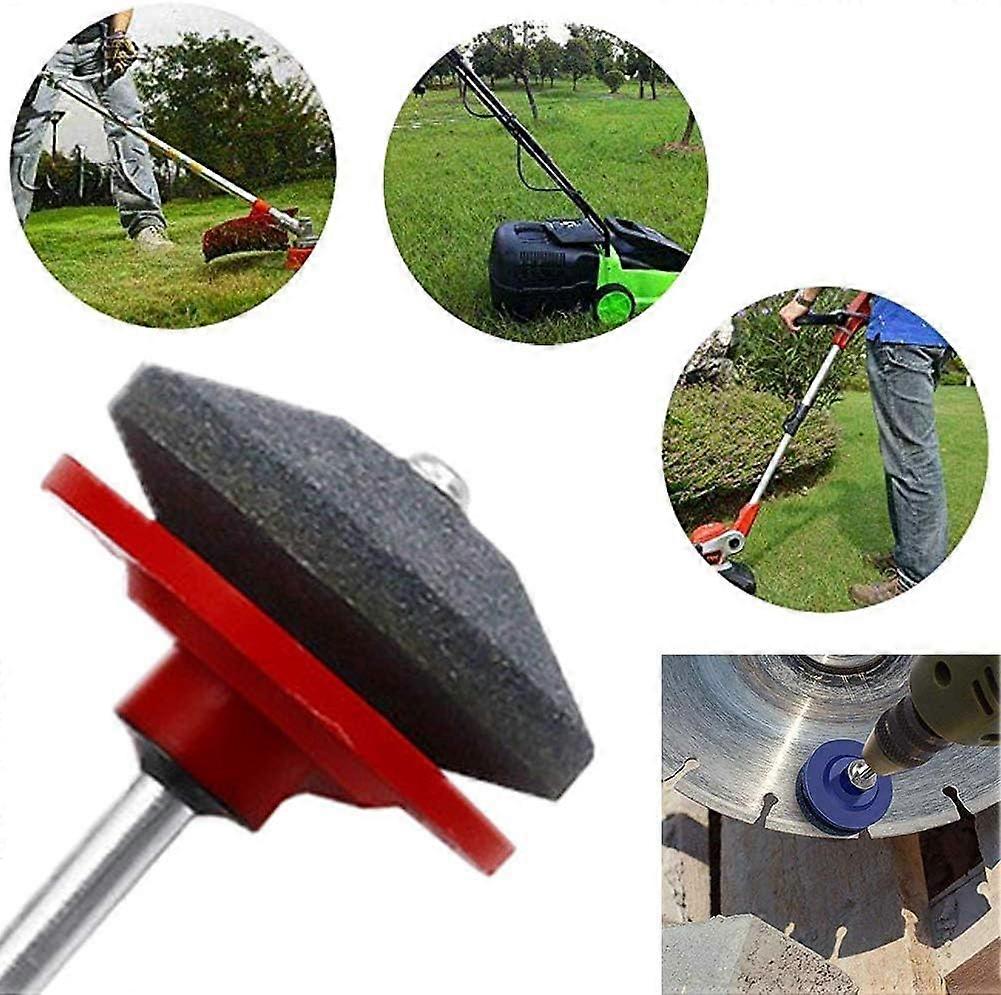 5 Pcs Lawn Mower Sharpener Multifunctional Sharpening Tool Knife Sharpener for Electric Drill Universal Lawn Mower Knife Sharpener