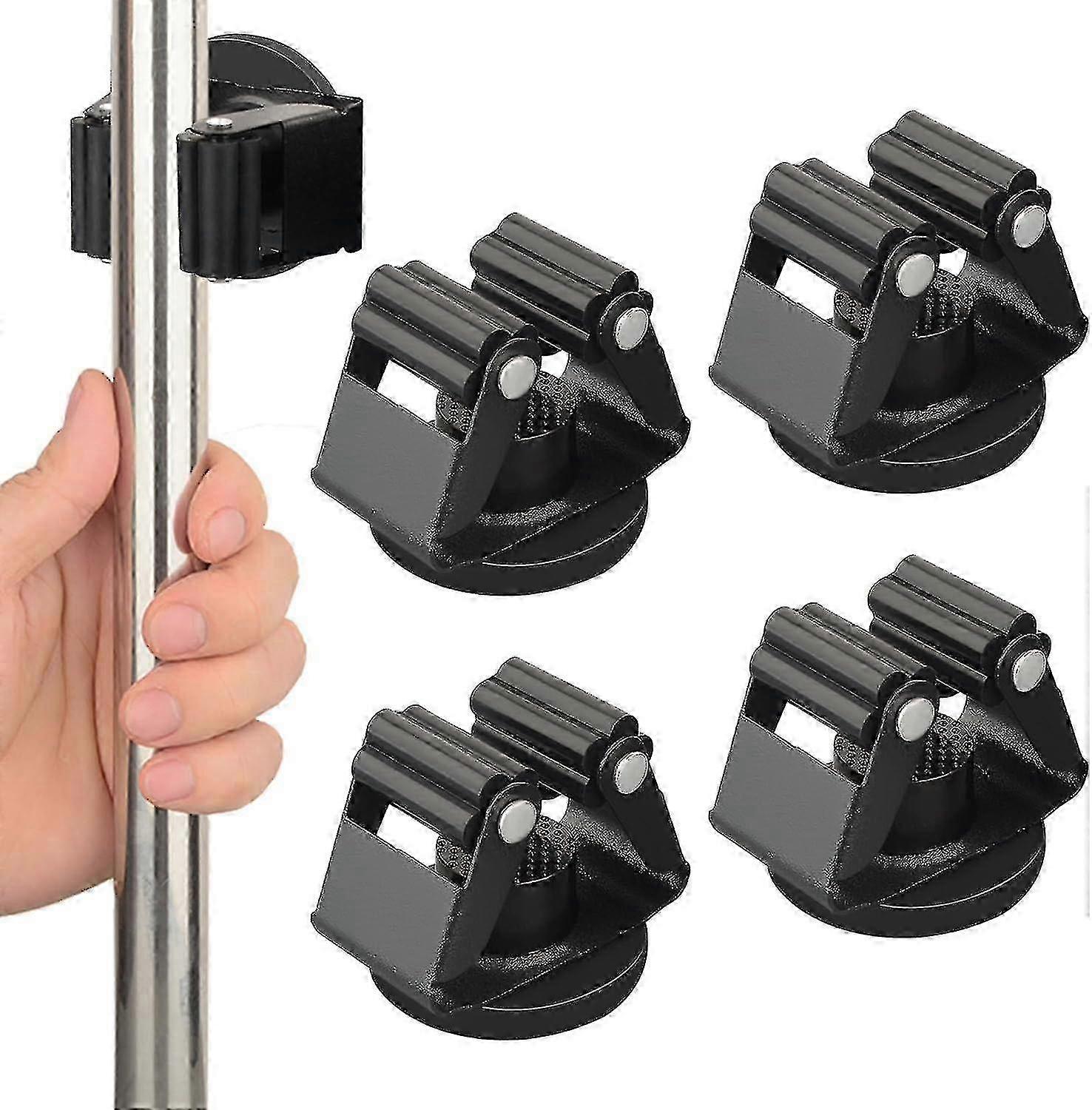 4 Pcs Magnetic Broom Holder Wall Mount