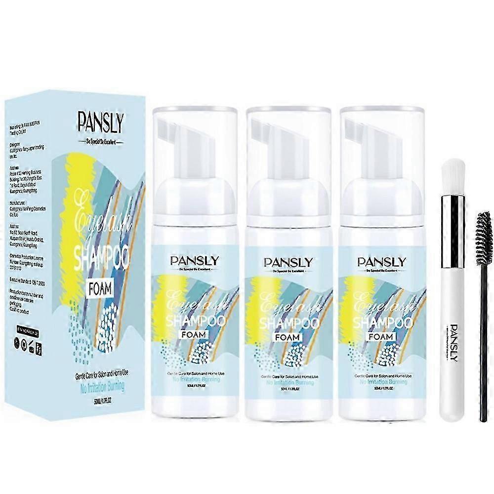 1-3PCS Lash Shampoo for Eyelash Extension Lash Cleaner Eyelash Shampoo With soft Brush