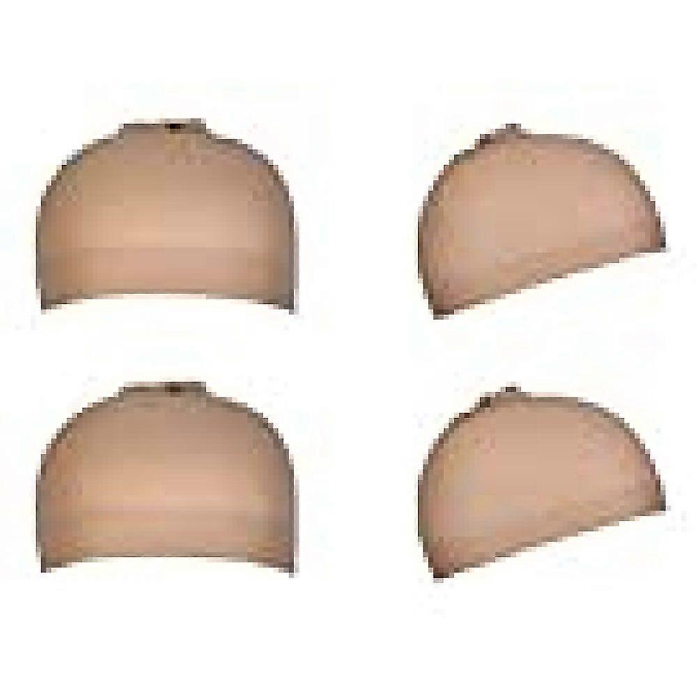 Uraqt Wig Cap, Wig Caps, Nylon Hair Net, Stretchy, Wig Cap, Black Mesh and Neutral Nude Beige, Elastic Net Wig Net (4 Pieces)