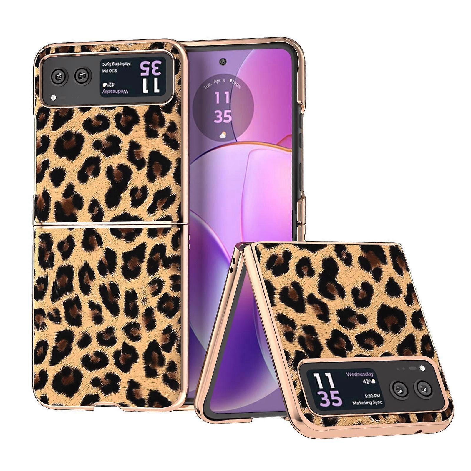 Nano Plating Leopard Print Phone Case