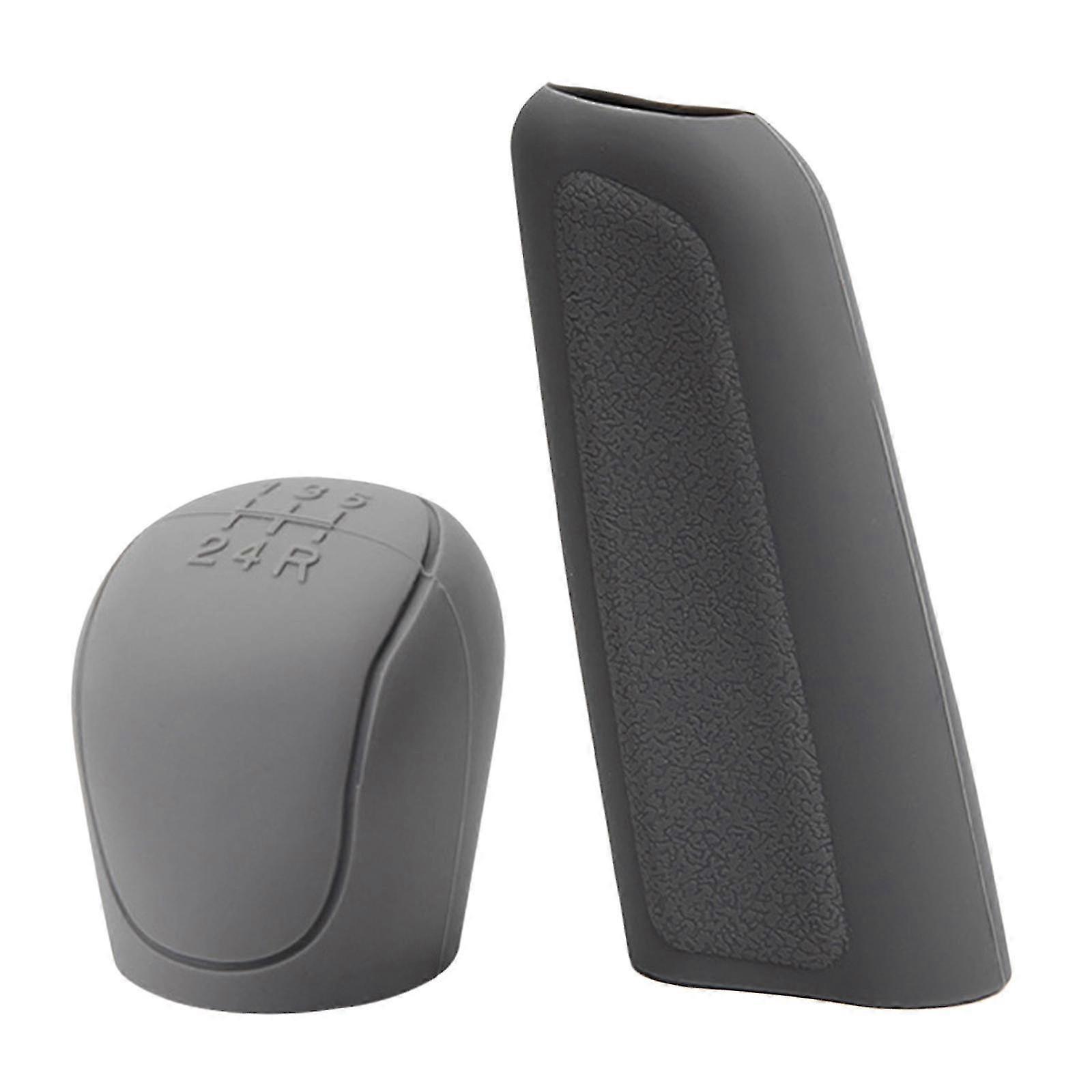 Gear Knob Cover Silicone Protector 1pc-color: Gray Set