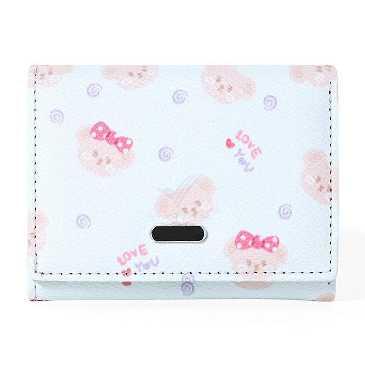 Students Mini Cute Print Wallet Large Capacity Design Compatible Dating