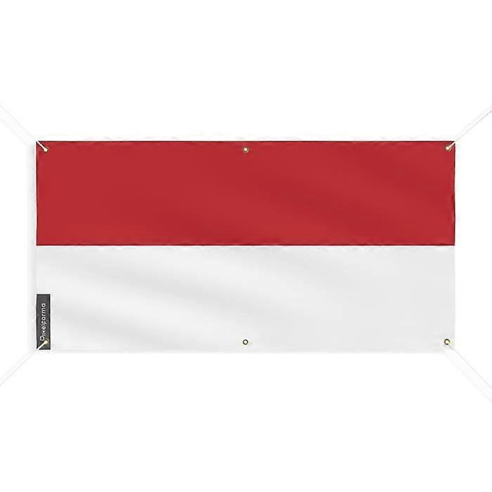 Monaco Flag Banner 6 Grommets 170x340cm Polyester