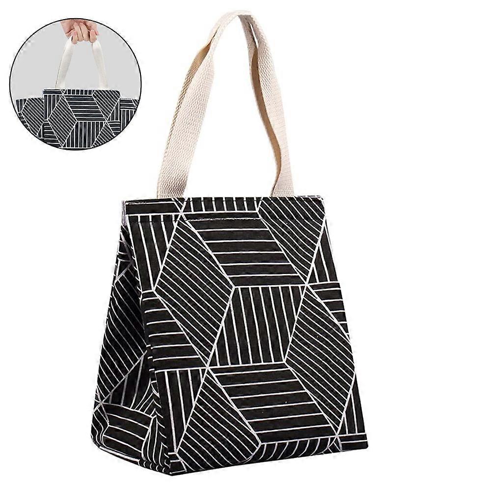 Japanese Simple Portable Lunch Box Bag - Black Diamond