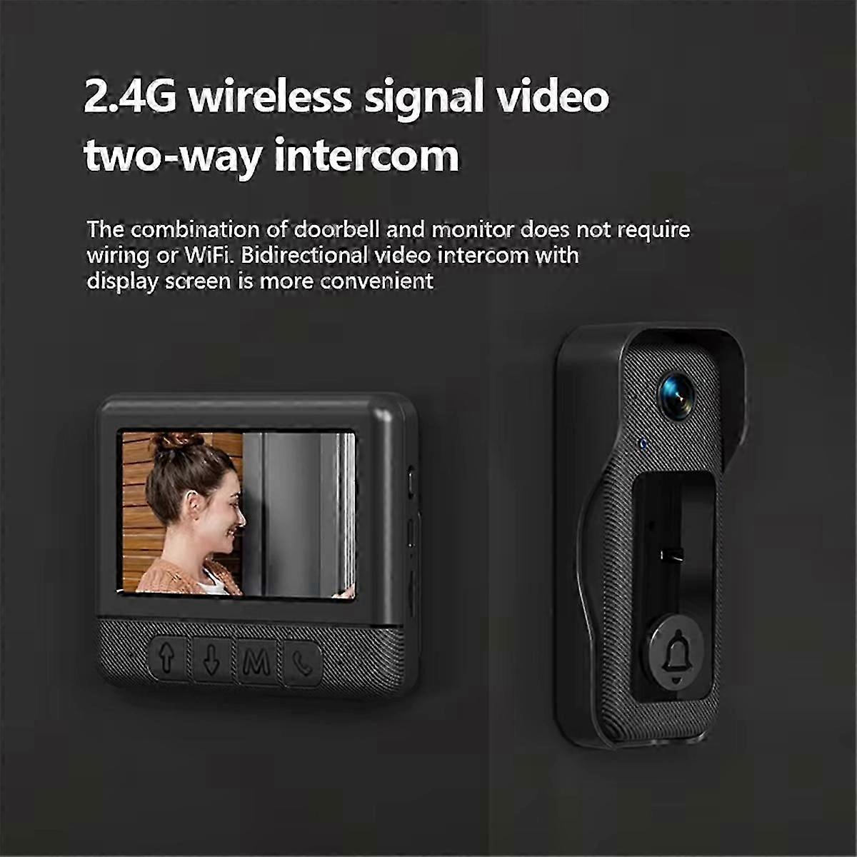 Sonnette vidéo intelligente X6 à usage domestique avec écran d’affichage de 4,3 pouces, interphone vidéo sans fil, infrarouge