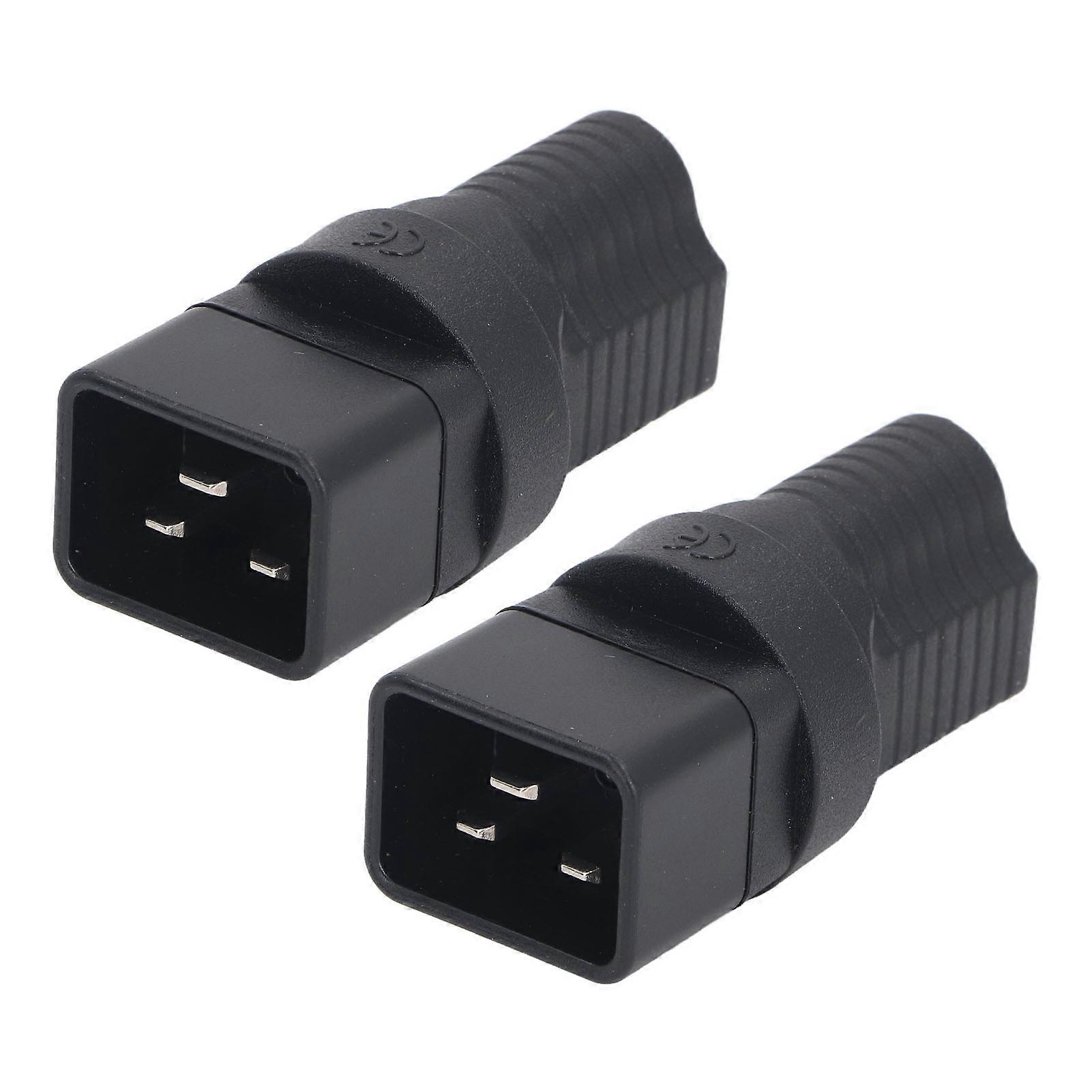 IEC320 C20 to 5-15R Power Adapter, 2-Pack, for Server PDU UPS, 125V, Durable & Compact