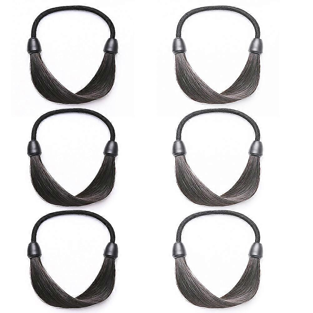 Here's a refined and engaging product description based on the details you provided:
**6pcs Wig Hair Ties Elastic Ponytail Holders for