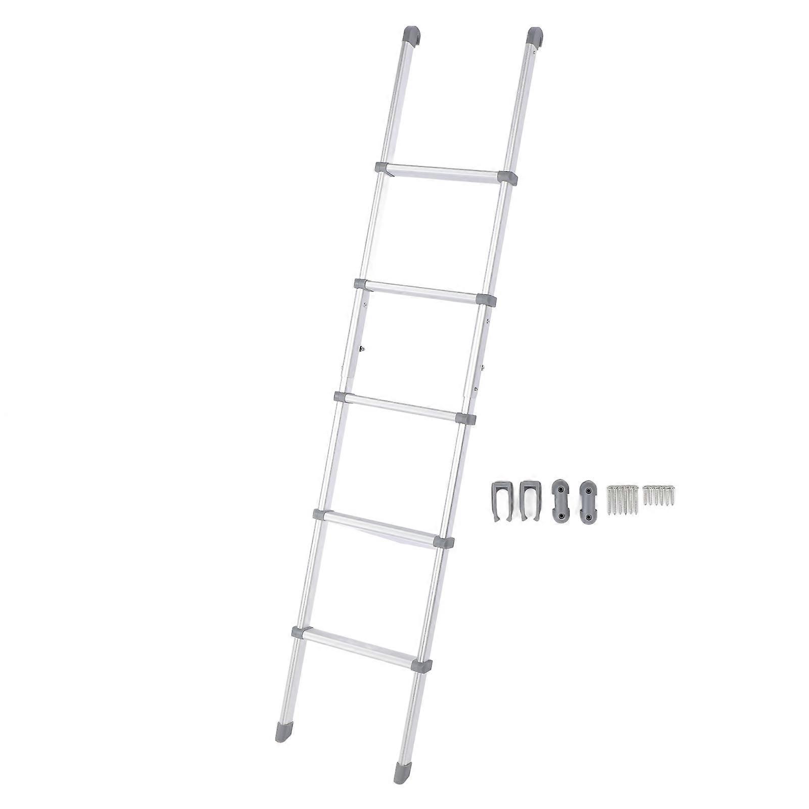 59.4" Aluminum Alloy 5 Steps Foldable Non-Slip Bunk Bed Ladder for RV Camper Trailer Caravan